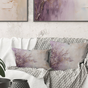 Blooming Lilac Melody II - Lilacs Throw Pillow